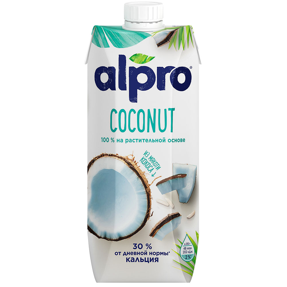 Напиток кокосовый с рисом Alpro обогащенный кальцием и витаминами, 750мл