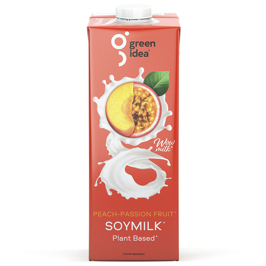 Drink soy Green Idea with peach and passion Fruit, 1 l