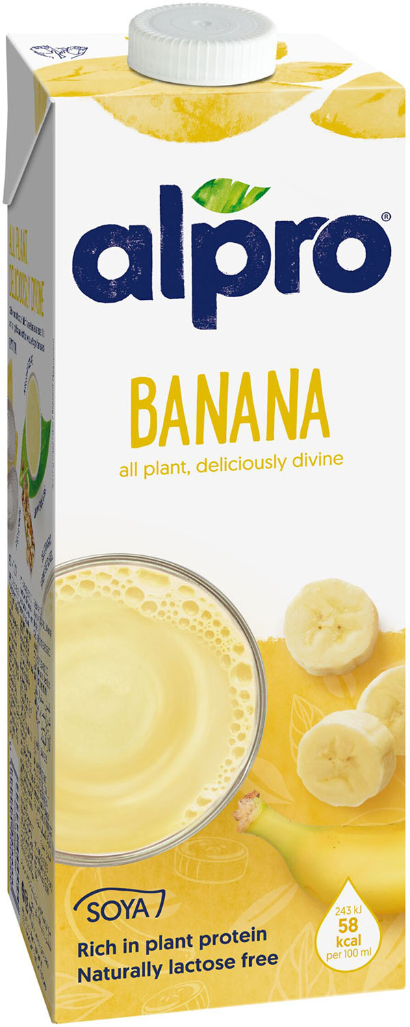 Напиток соево-банановый Alpro обогащенный кальцием и витаминами, 1 л