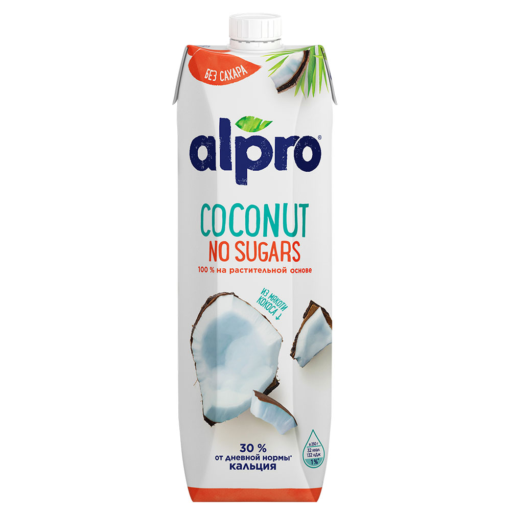 Напиток кокосовый без сахара Alpro обогащенный кальцием и витаминами