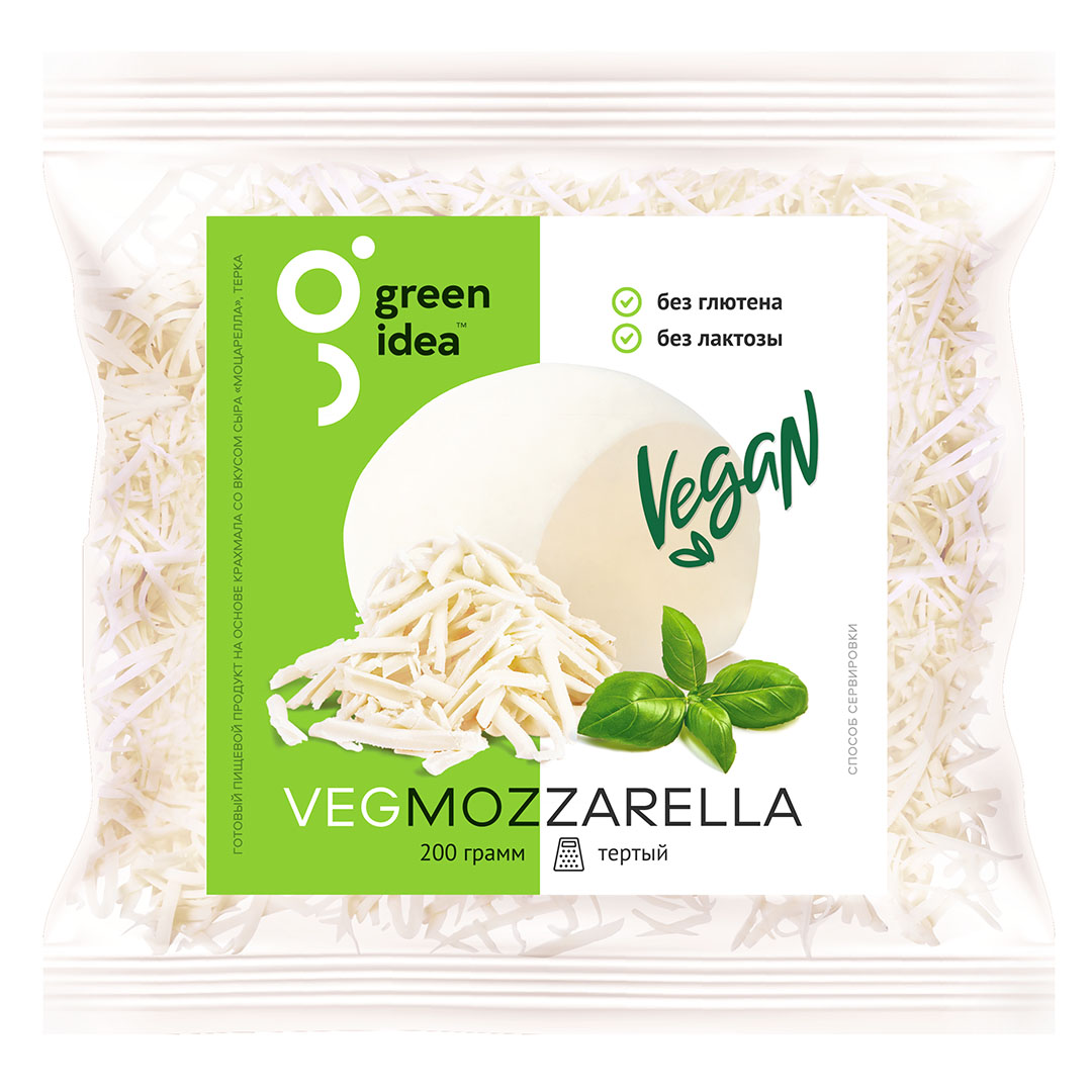 Сыр растительный Green Idea Моцарелла, тертый, 200 г