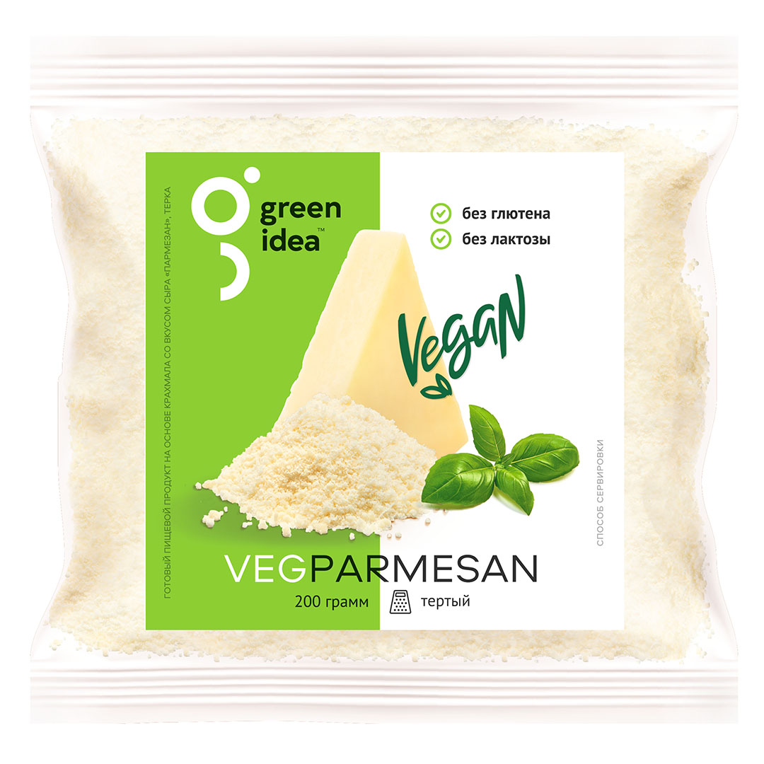 Plant-based cheese Green Idea Parmesan, grated