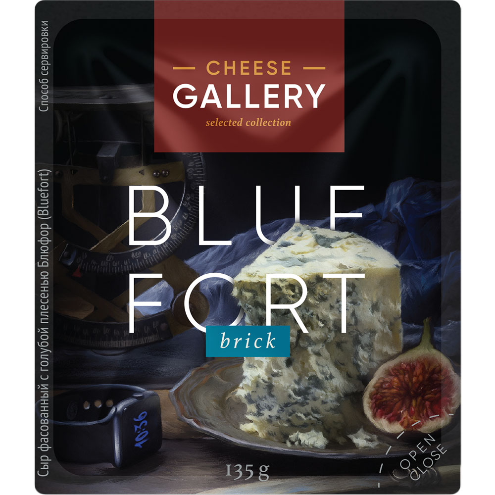 Сыр Сheese Gallery Bluefort c голубой плесенью кусок, 135 г