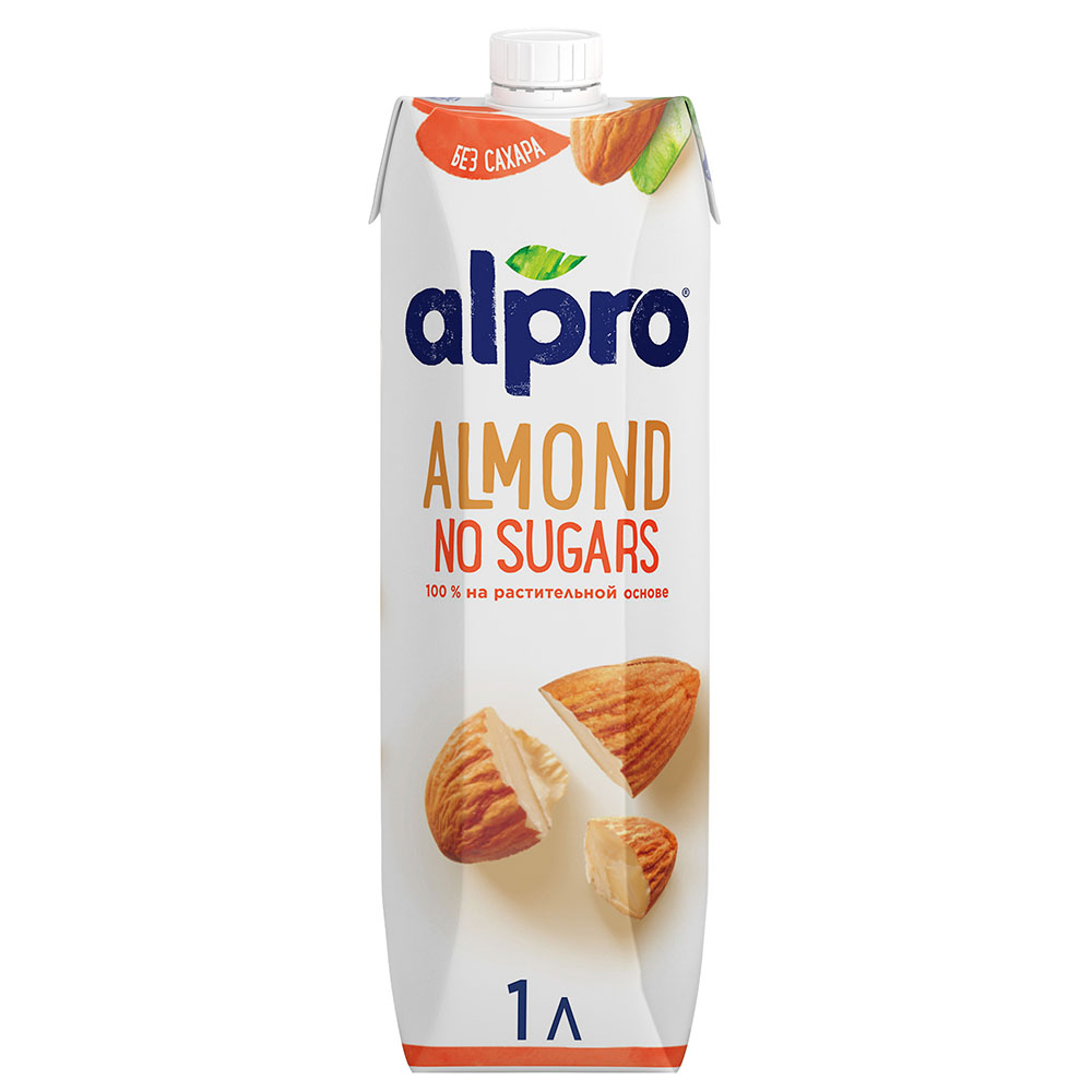 Напиток миндальный без сахара Alpro обогащенный кальцием и витаминами