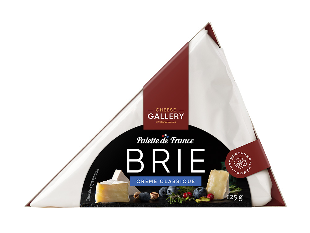 Сыр Cheese Gallery мягкий с белой плесенью Бри «Крэм Классик», 125г