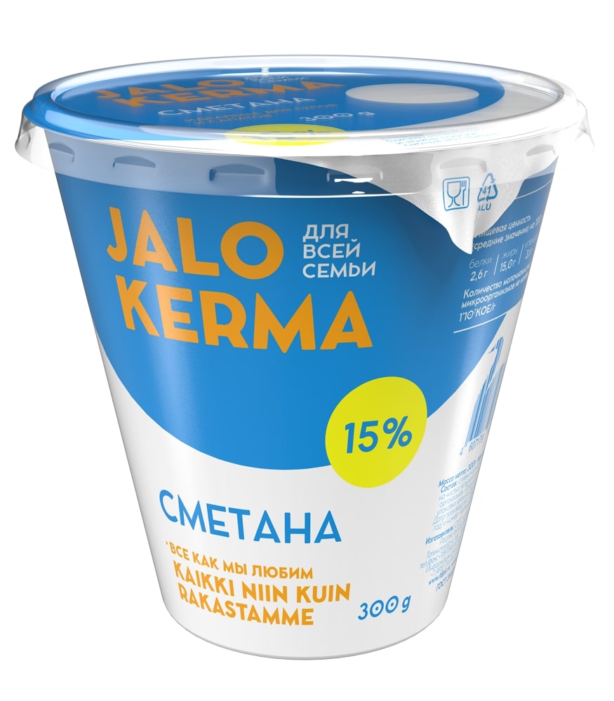 Сметана JALO KERMA 15%, 300 г